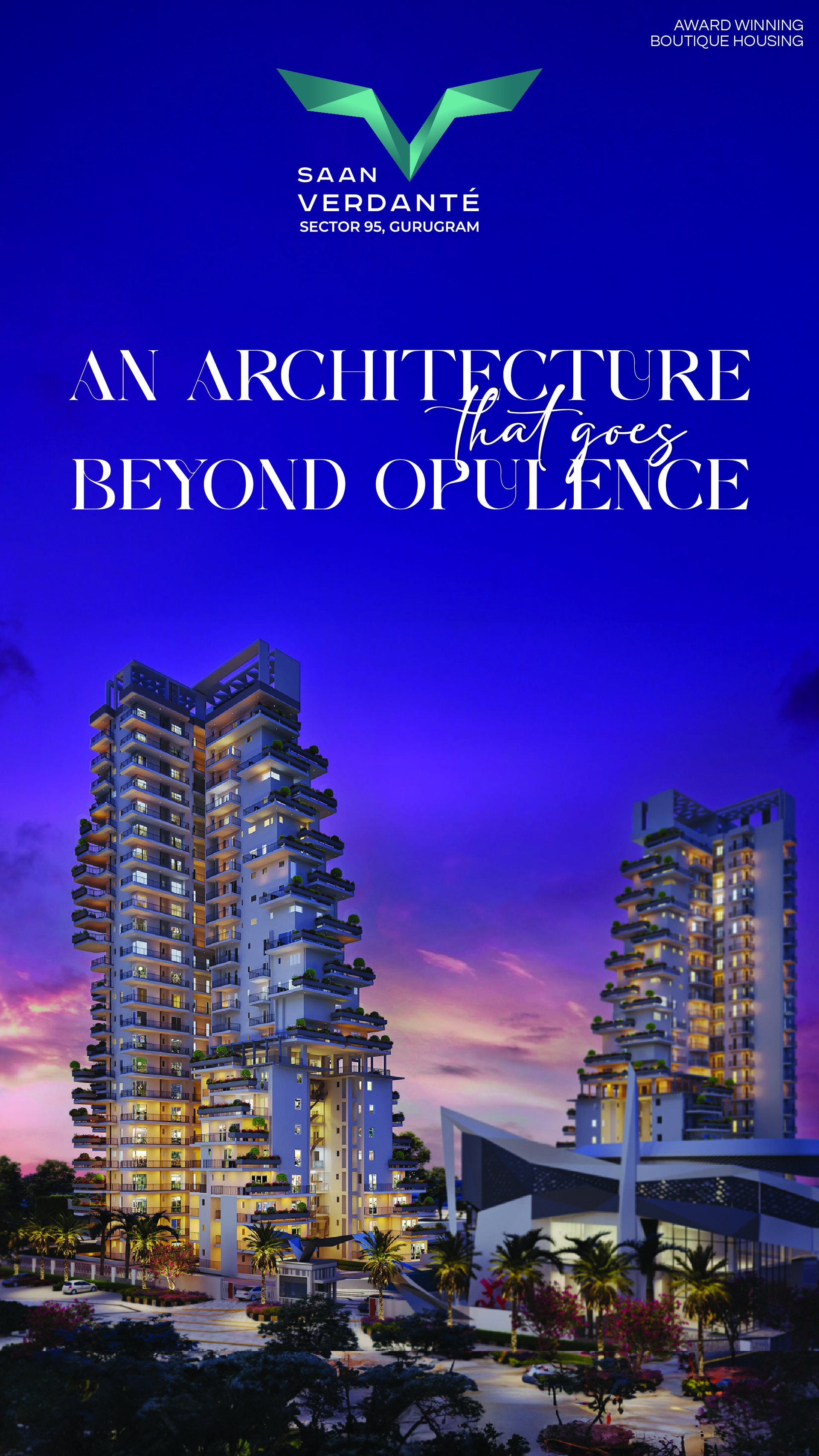 SAAN Verdanté – Luxury 3 & 4 BHK with Private Terrace Garden, Sector 95 Gurugram